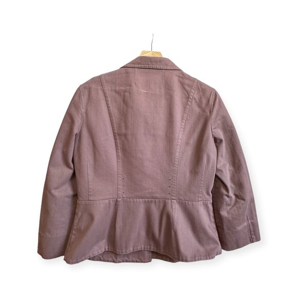Miu Miu Archival Denim Squad Utility Jacket Garment-Dyed Mauve IT 44 - Picture 2 of 15